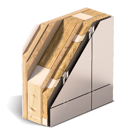 Parete Mega-Wand ventilata in alluminio